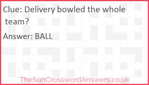 Delivery bowled the whole team? Answer