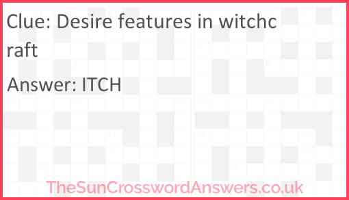 Desire features in witchcraft Answer