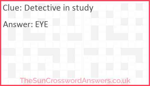 Detective in study Answer