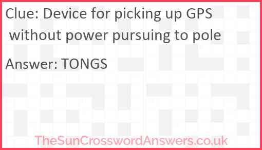Device for picking up GPS without power pursuing to pole Answer