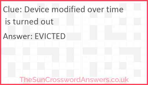 Device modified over time is turned out Answer