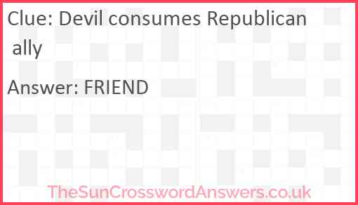 Devil consumes Republican ally Answer