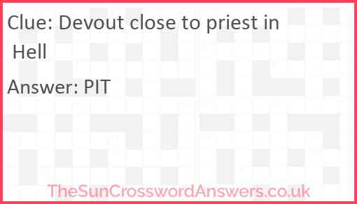 Devout close to priest in Hell Answer