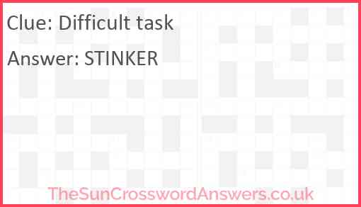 Difficult task Answer
