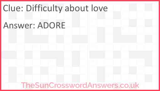 Difficulty about love Answer