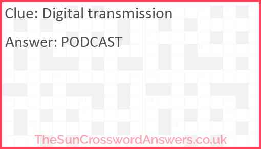 Digital transmission Answer