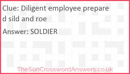 Diligent employee prepared sild and roe Answer