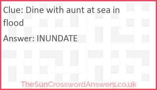 Dine with aunt at sea in flood Answer