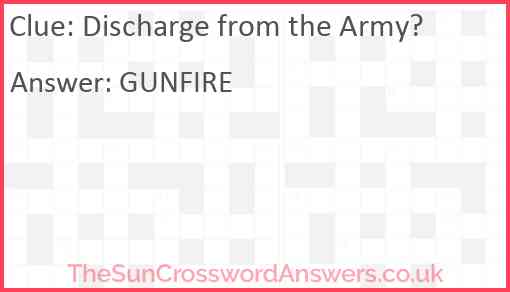 Discharge from the Army? Answer