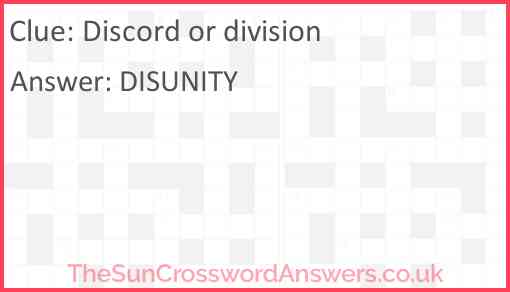 Discord or division Answer