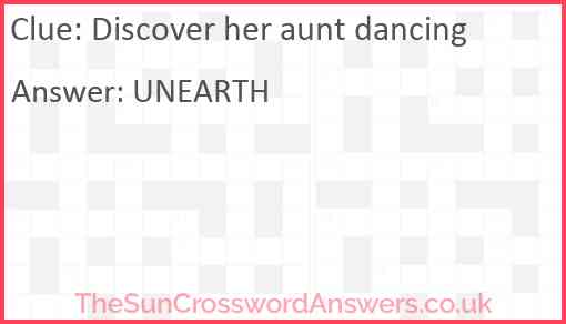 Discover her aunt dancing Answer