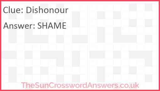 Dishonour Answer
