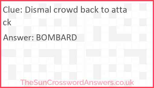 Dismal crowd back to attack Answer