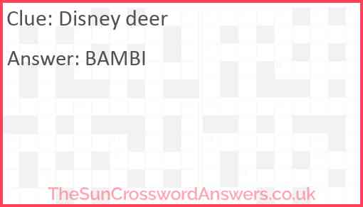 Disney deer Answer