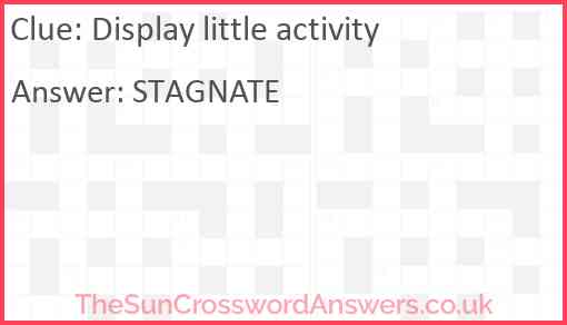 Display little activity Answer