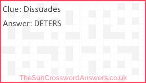 Dissuades Answer