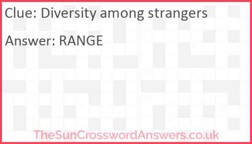 Diversity among strangers Answer