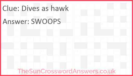 Dives as hawk Answer