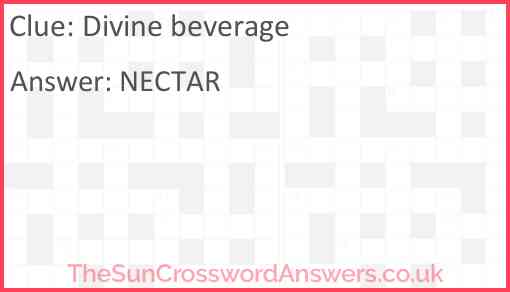 Divine beverage Answer