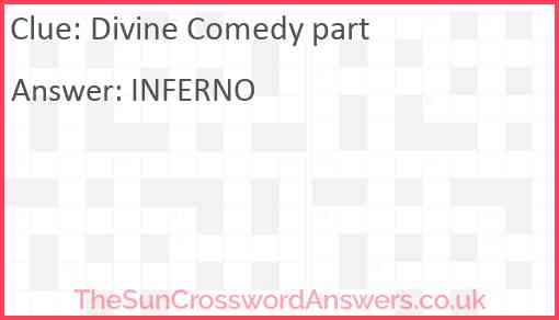 Divine Comedy part Answer