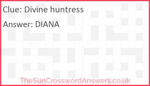 Divine huntress Answer