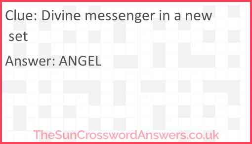 Divine messenger in a new set Answer