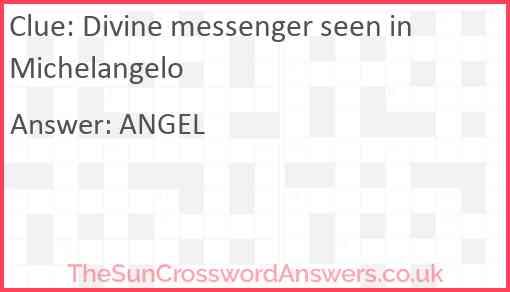 Divine messenger seen in Michelangelo Answer