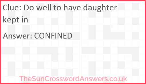 Do well to have daughter kept in Answer