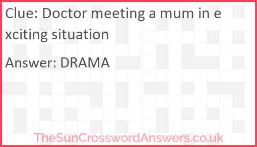 Doctor meeting a mum in exciting situation Answer