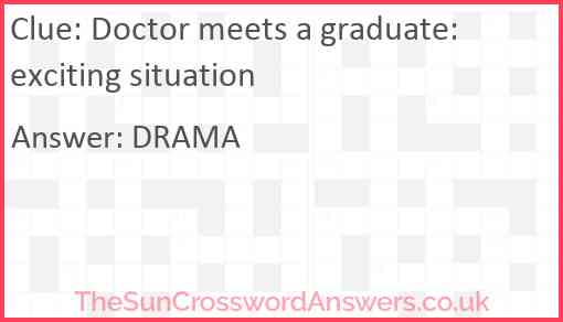 Doctor meets a graduate: exciting situation Answer
