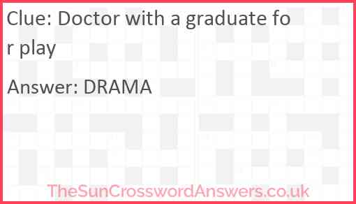 Doctor with a graduate for play Answer