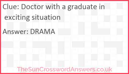 Doctor with a graduate in exciting situation Answer