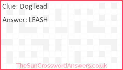 Dog lead Answer