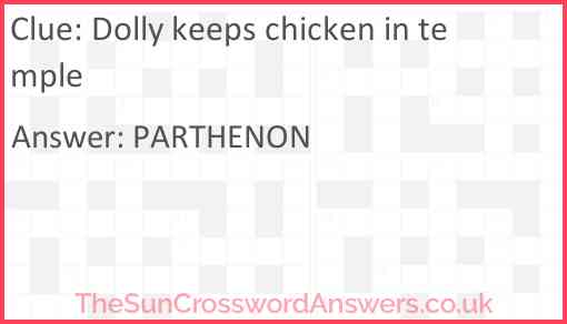 Dolly keeps chicken in temple Answer