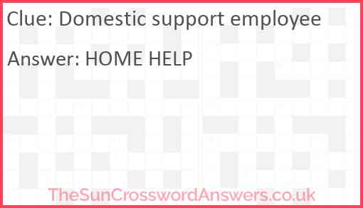 Domestic support employee Answer