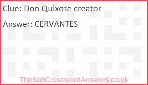 Don Quixote creator Answer