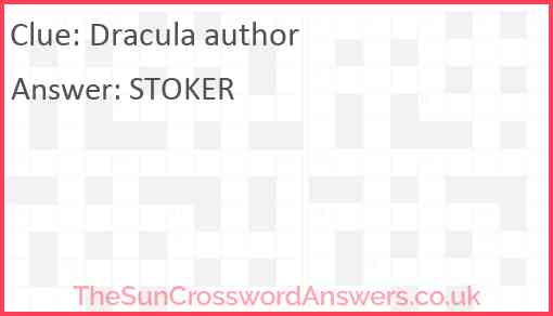 Dracula author Answer