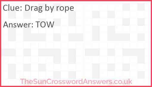 Drag by rope Answer