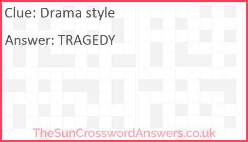 Drama style Answer