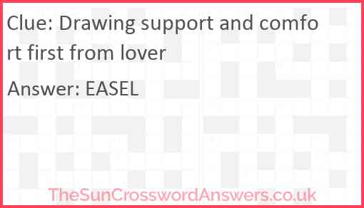 Drawing support and comfort first from lover Answer