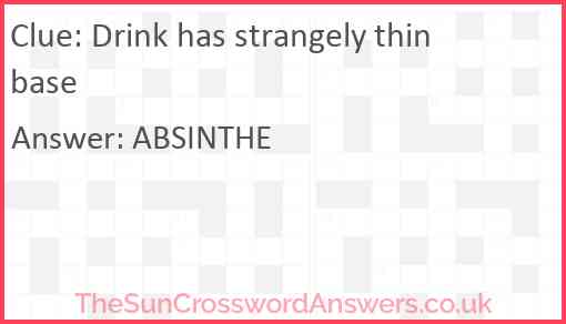 Drink has strangely thin base Answer