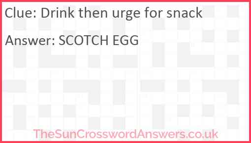 Drink then urge for snack Answer