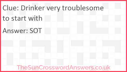 Drinker very troublesome to start with Answer