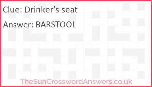 Drinker's seat Answer
