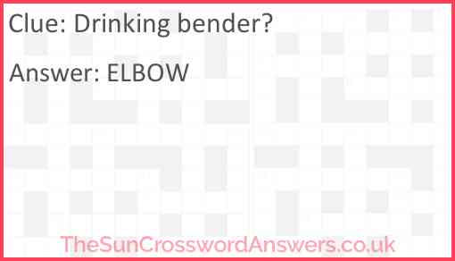 Drinking bender? Answer