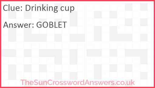 Drinking cup Answer