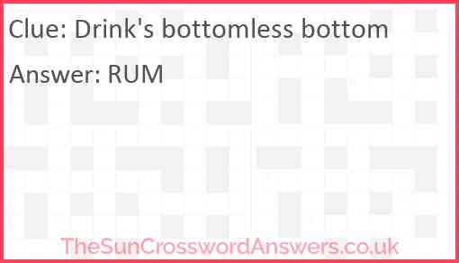 Drink's bottomless bottom Answer