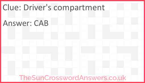 Driver's compartment Answer