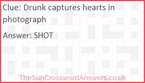 Drunk captures hearts in photograph Answer