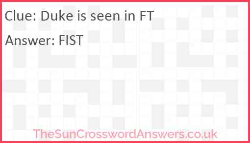 Duke is seen in FT Answer